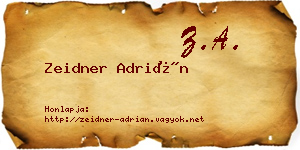 Zeidner Adrián névjegykártya